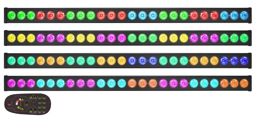 Dostępne od ręki FRACTAL Zestaw 4 x BAR LED 24X3W Black + Pilot
