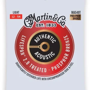 Martin MA540T Authentic Treated Light 92/8 – struny do gitary akustycznej Ograniczona ilość