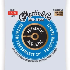 Martin MA540PK3 Authentic Acoustic 3x – struny fosforobrązowe 12-54 light Zamów teraz