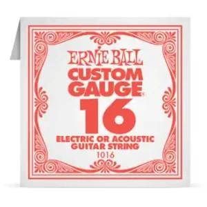 Zamów teraz Pojedyncza struna do gitary elektrycznej/akustycznej Ernie Ball 1016 - 16