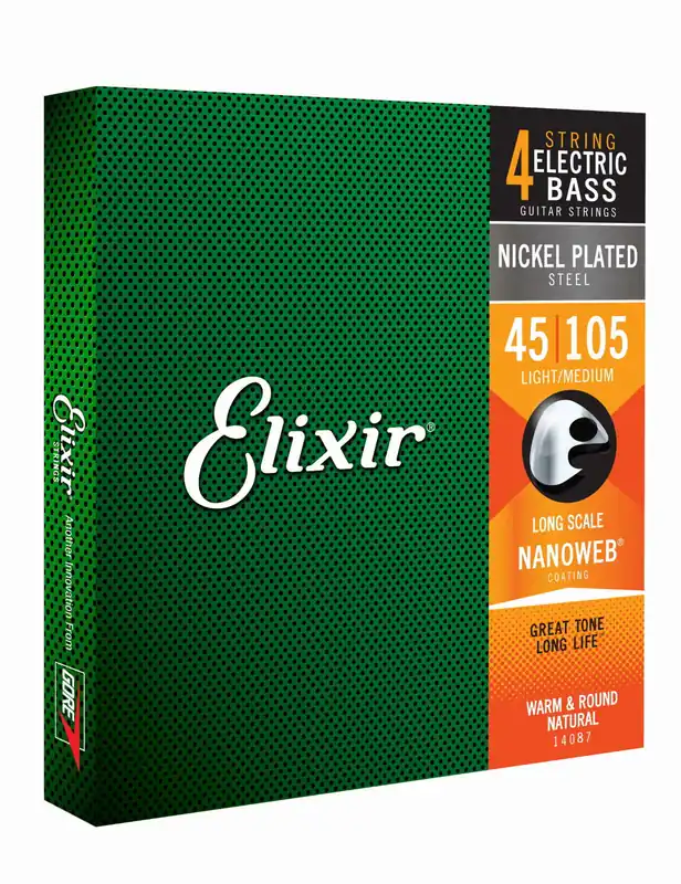 Elixir 14087 – struny do gitary basowej 45-105 NW Extra Long Popularny