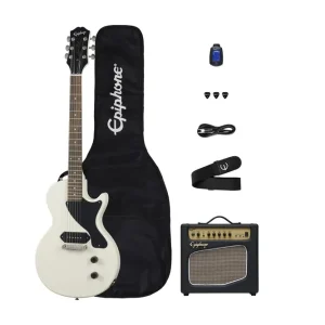 Hit sprzedaży Epiphone Billie Joe Armstrong Les Paul Junior Electric Guitar Player Pack CW Classic White zestaw gitarowy