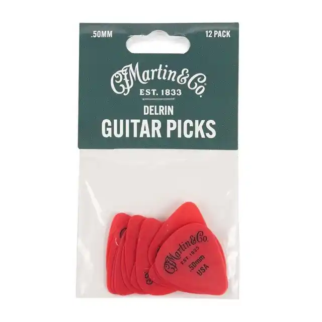 Bezpieczna płatność Martin Pick Pack 351 Delrin 0.50mm Red – kostki do gitary