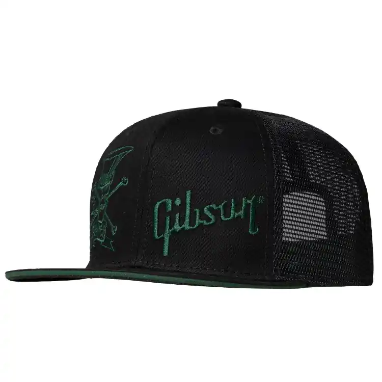 Najlepsza cena Gibson Slash ‘Skully‘ czarno-zielona – czapka trucker