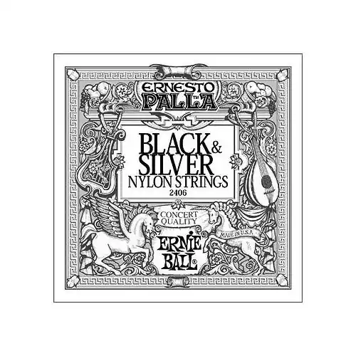 Ernie Ball 2406 Black & Silver Nylon Strings struny do gitary klasycznej Hit cenowy