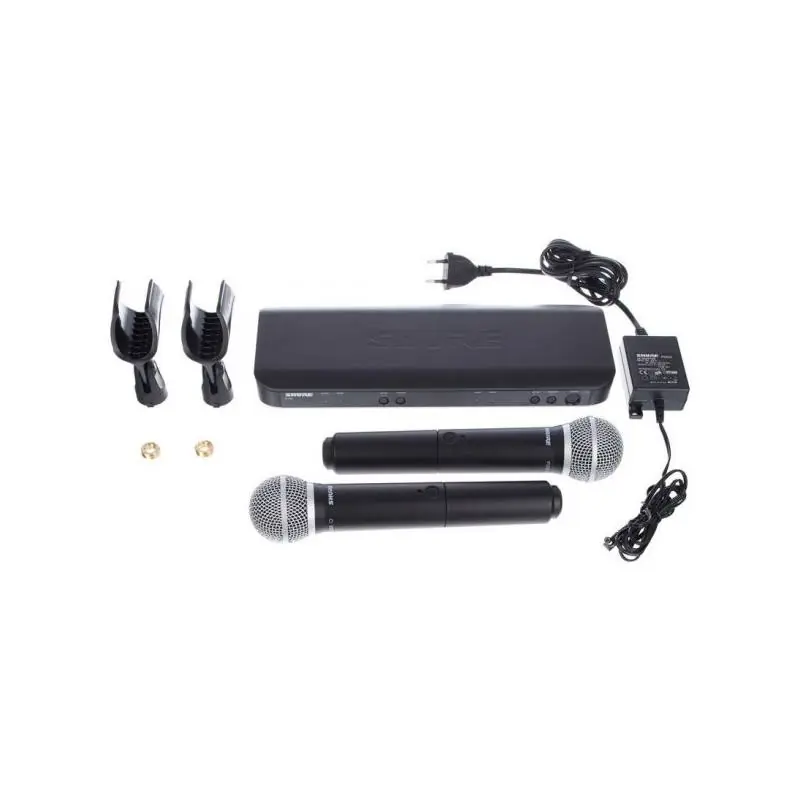 SHURE BLX288E/PG58 System bezprzewodowy z podwójnym odbiornikiem, zestaw podwójny 2 x BLX2/PG58 + 1 x BLX88 Cena promocyjna