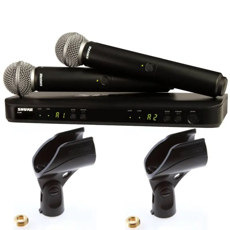 SHURE BLX288E/B58 System bezprzewodowy z podwójnym odbiornikiem, zestaw podwójny 2 x BLX2/BETA58 + 1 x BLX88 Ostatnia szansa