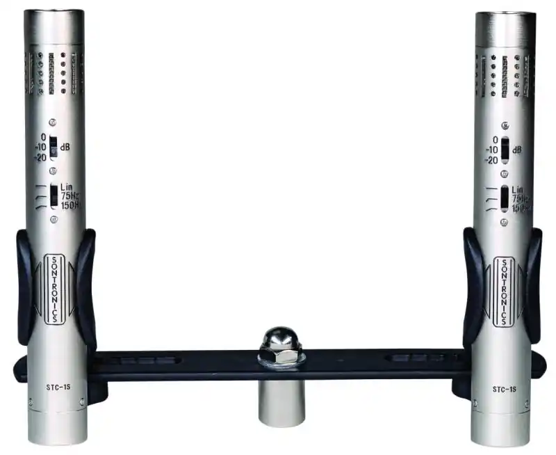 Wysoka jakość Sontronics STC-1S Stereo Pair Microphone 2 parowane mikrofony pojemnościowe - wersja srebrna