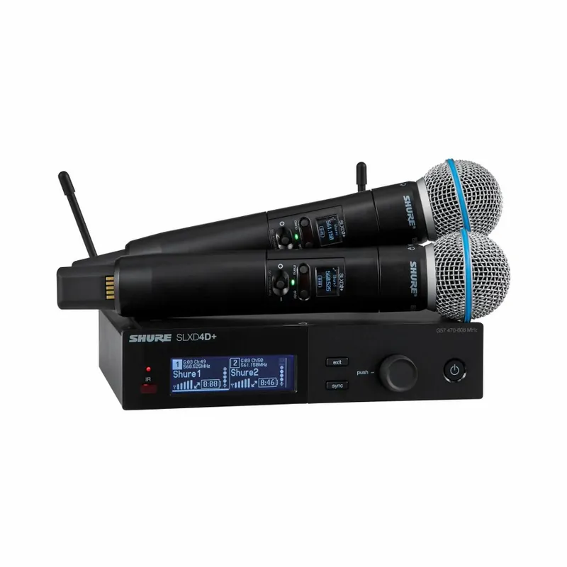 SHURE SLXD24D+E/B58-G65 - Podwójny cyfrowy system bezprzewodowy z mikrofonem "do ręki" Beta58 Szybka wysyłka