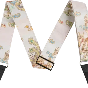 Hit sprzedaży Fender Satin Dragon Strap Ivory pasek gitarowy