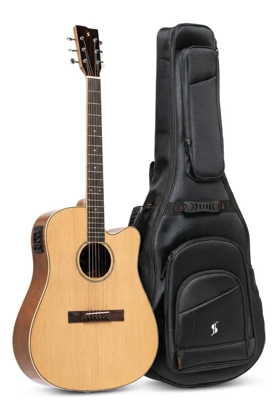 Tani Stagg SA45 DCE-LW gitara elektroakustyczna Zestaw