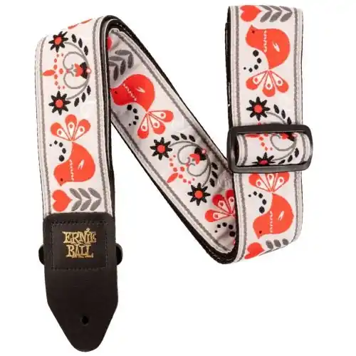 Ernie Ball 4689 Red Bird Winter Jacquard pasek Tylko do końca tygodnia