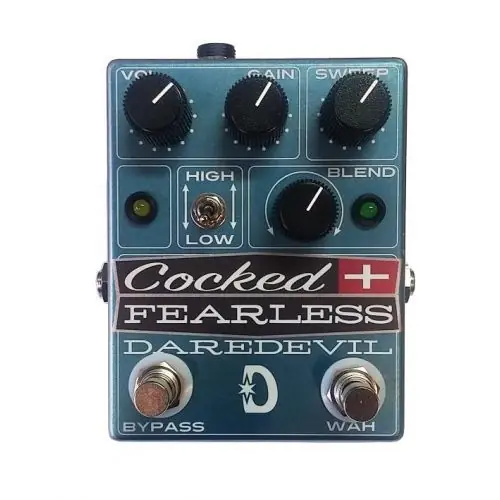 Daredevil Cocked & Fearless - 2-in-1 Distortion & Cocked Wah Pedal efekt gitarowy Taniej