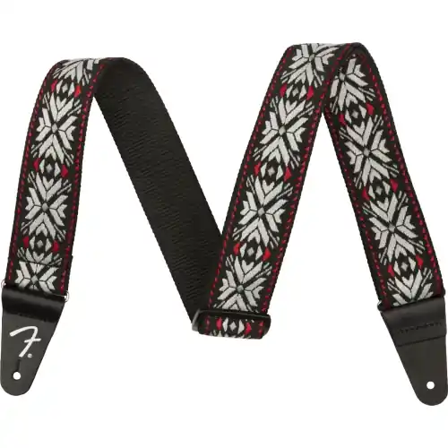 Fender Pasadena Woven Red Snowflake pasek Popularny