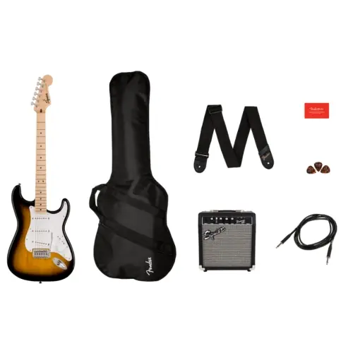 Sprawdź teraz Fender Squier Sonic Stratocaster Pack 2-Color Sunburst gitara elektryczna