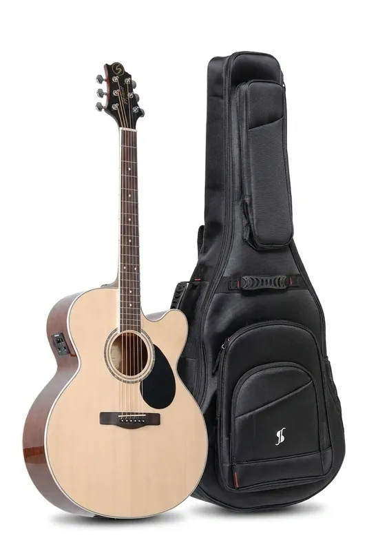Samick GJ-100SCE N gitara elektroakustyczna Zestaw Ekspresowa dostawa